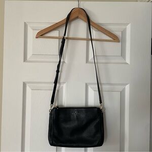 Kate Spade Black Pebbled Leather Crossbody Bag Purse